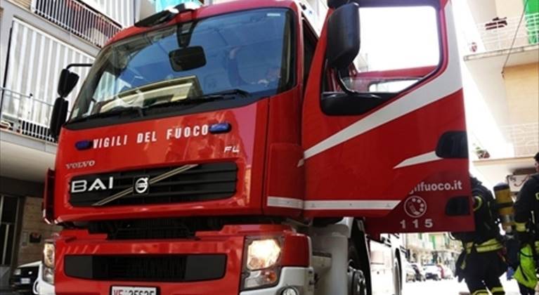 I Vigili del Fuoco del distaccamento di Molfetta