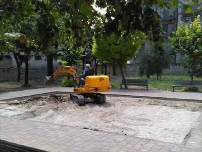 Lavori in corso in parco Marinelli