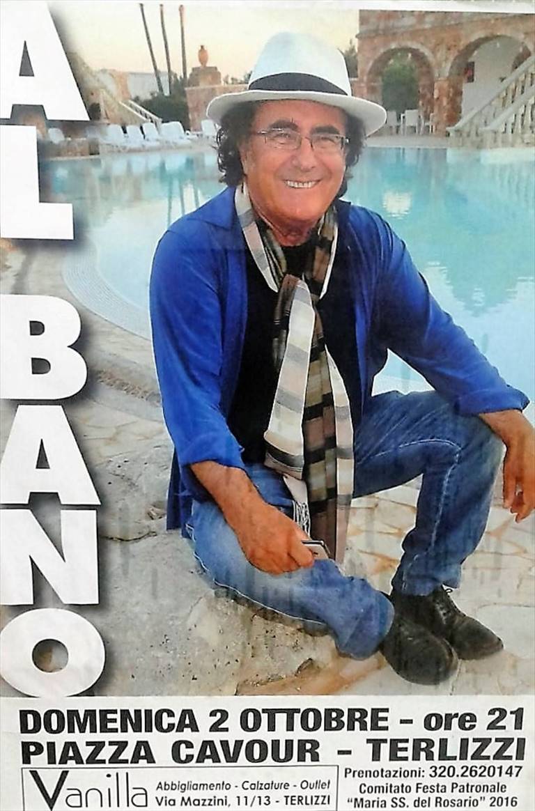 Madonna del Rosario, disponibili i biglietti per il concerto di Albano