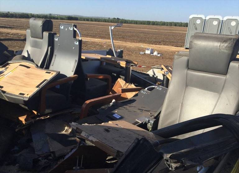 I sedili dei treni dell'incidente