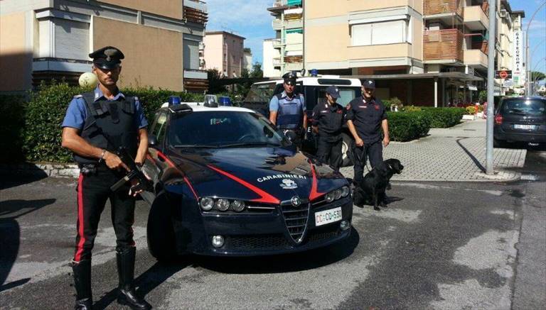 Un posto di blocco dei Carabinieri