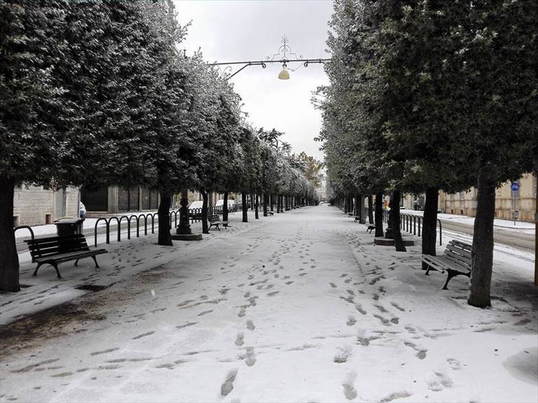 La neve imbianca Terlizzi