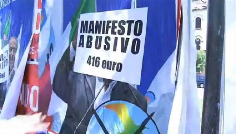 manifesto elettorale abusivo