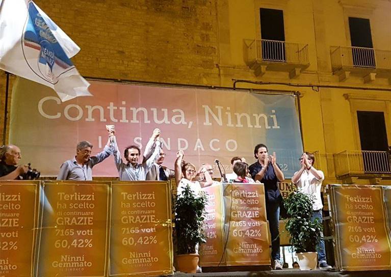 Il comizio di ringraziamento di Gemmato
