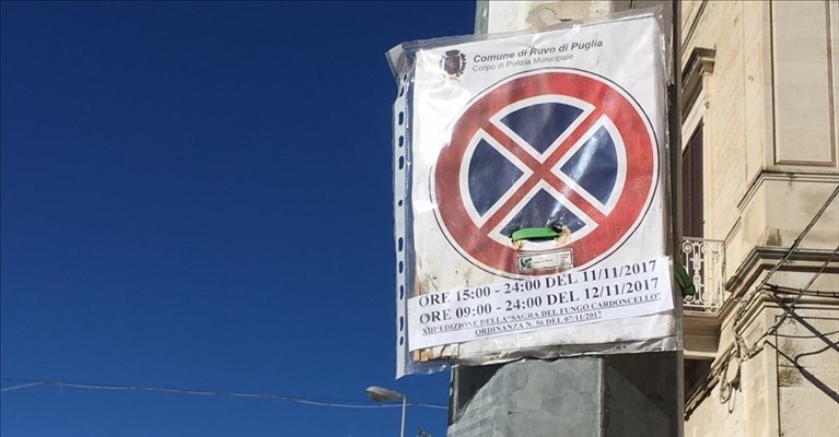 Divieto di sosta e di fermata in occasione della Sagra