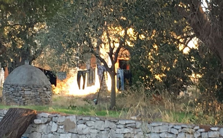 un accampamento di migranti