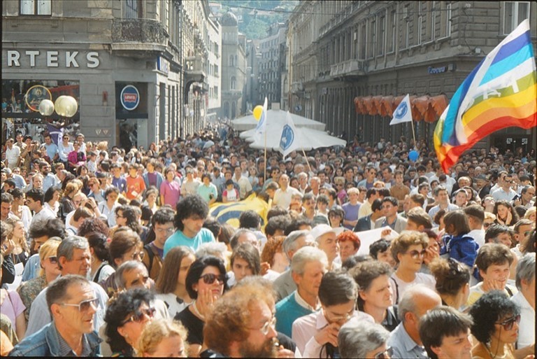 marcia della pace a sarajevo nel 1991
