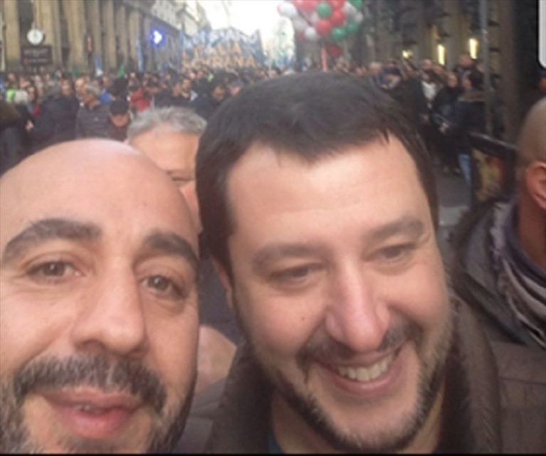 giuseppe ranieri con matteo salvini