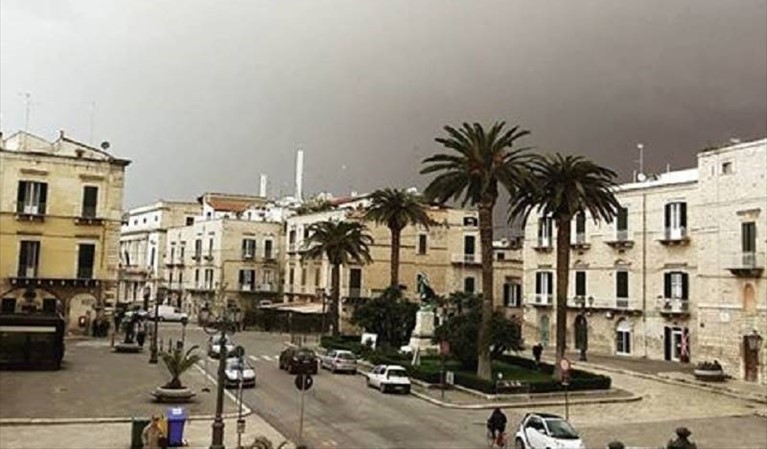 nube di sabbia su terlizzi