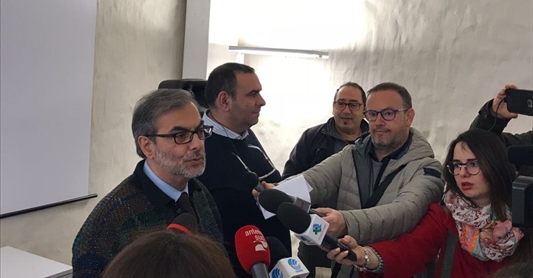 La conferenza stampa di presentazione del vademecum per l'arrivo a Molfetta di Papa Francesco