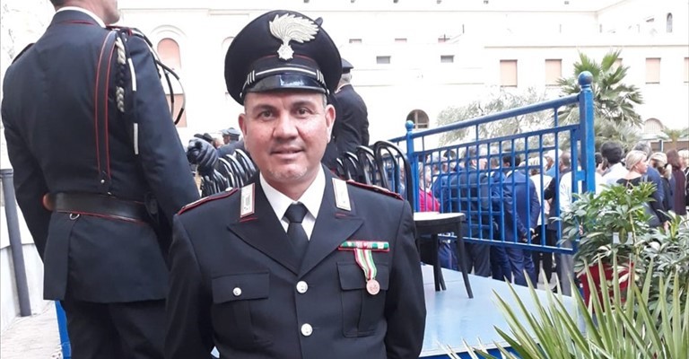 De Candia con la medaglia
