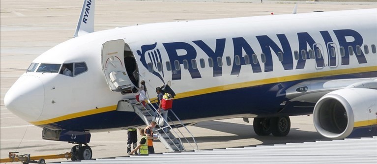Un velivolo della Ryanair