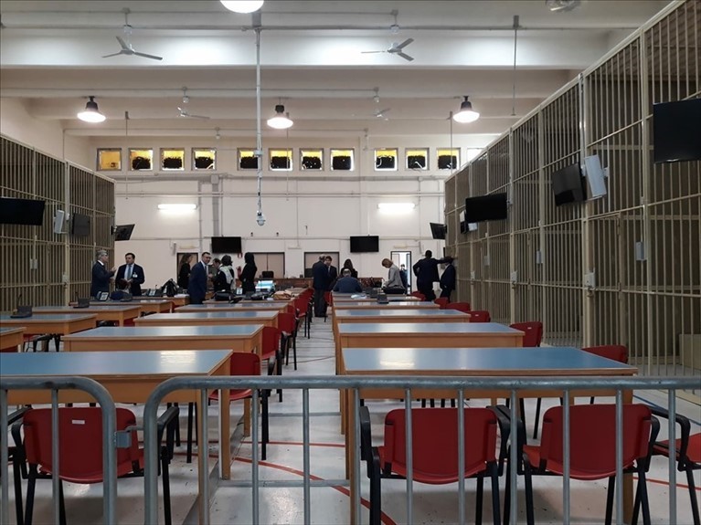 Nell’aula bunker del carcere di Trani