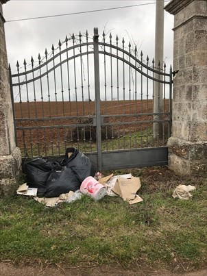 Rifiuti abbandonati in campagna
