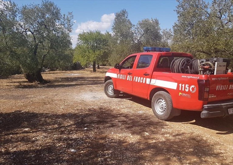 Incendio in via Pozzo Soldano