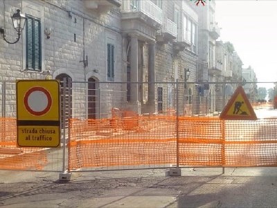 lavori in corso in via bovio