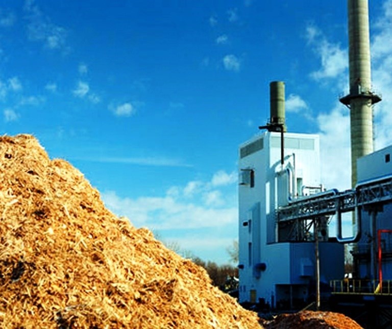 Una centrale a biomasse
