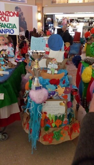 Il I Circolo Didattico premiato alla manifestazione di Carnevale del centro commerciale Mongolfiera
