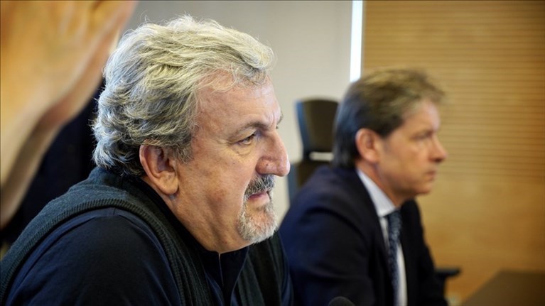 Emiliano e Montanaro alla conferenza stampa sul Coronavirus