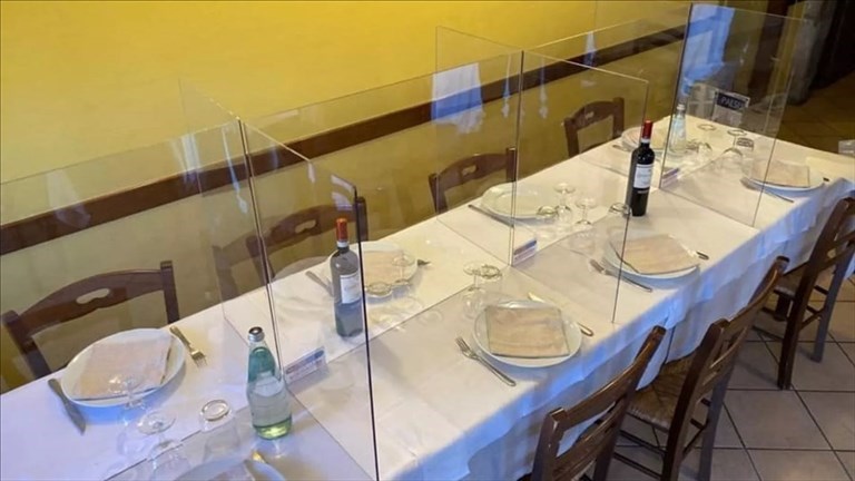 ristoranti e plexiglass