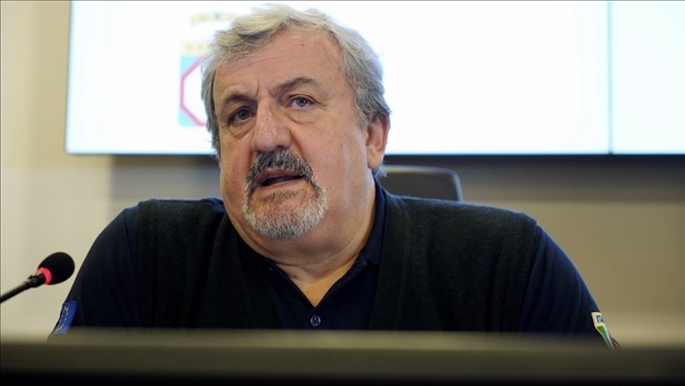 Emiliano e Montanaro alla conferenza stampa sul Coronavirus