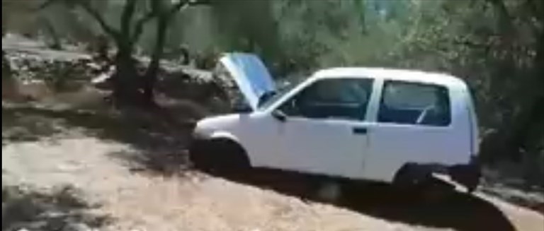 Una delle auto rubate