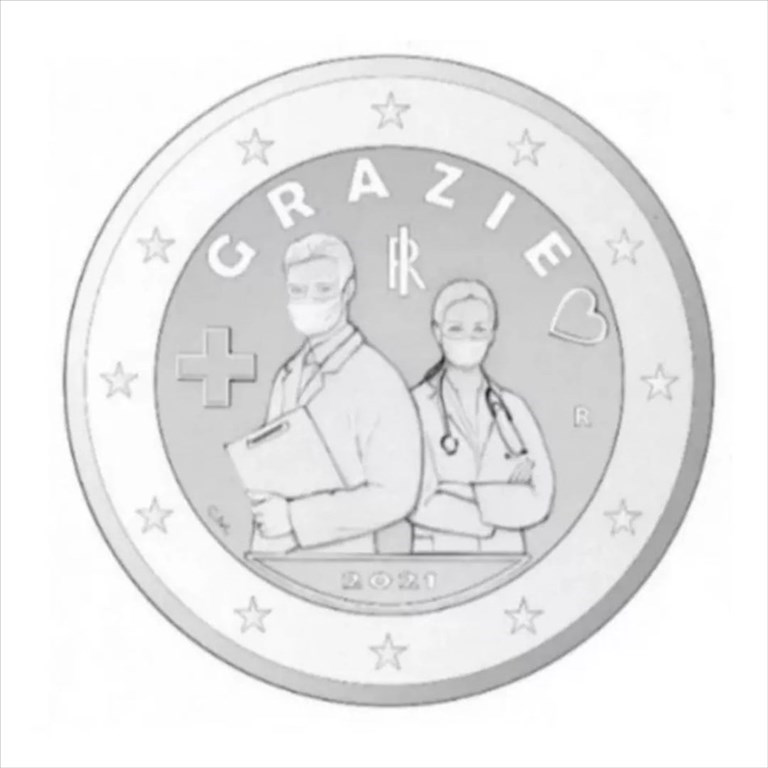Una moneta da due euro per dire “grazie” agli operatori sanitari impegnati nella lotta al Covid