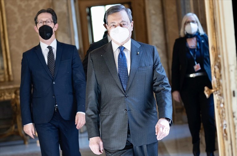 Il presidente del Consiglio Mario Draghi