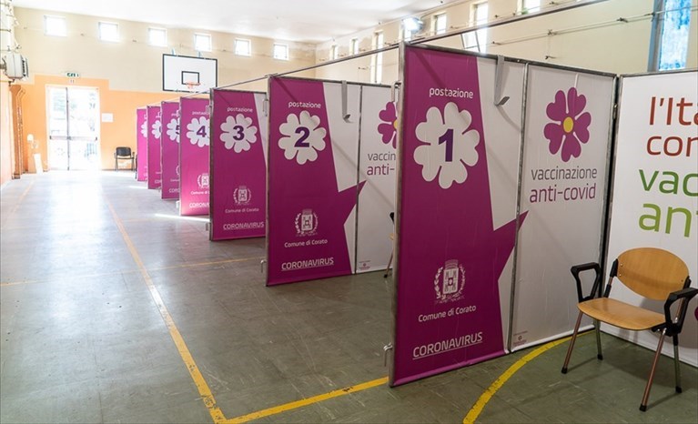 L'hub vaccinale di Corato