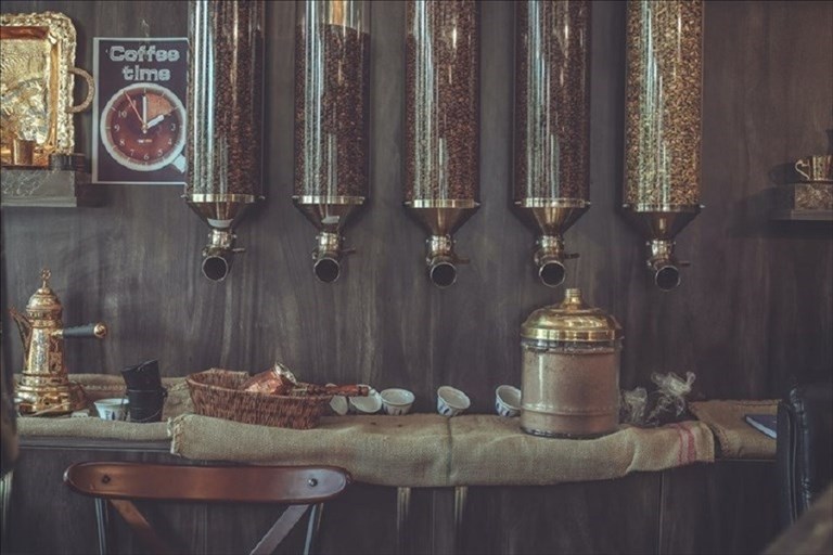 Una bottega di caffè vintage