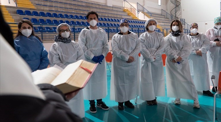 vaccinazione al Covid al Palachicoli di Terlizzi