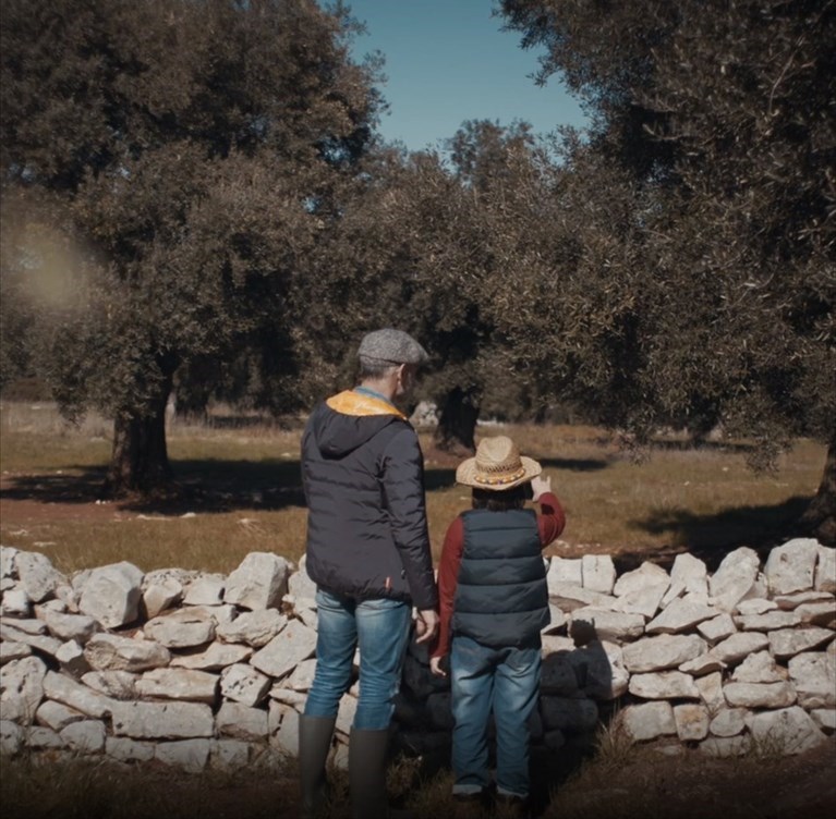 Un'immagine dello spot per le buone pratiche contro la Xylella