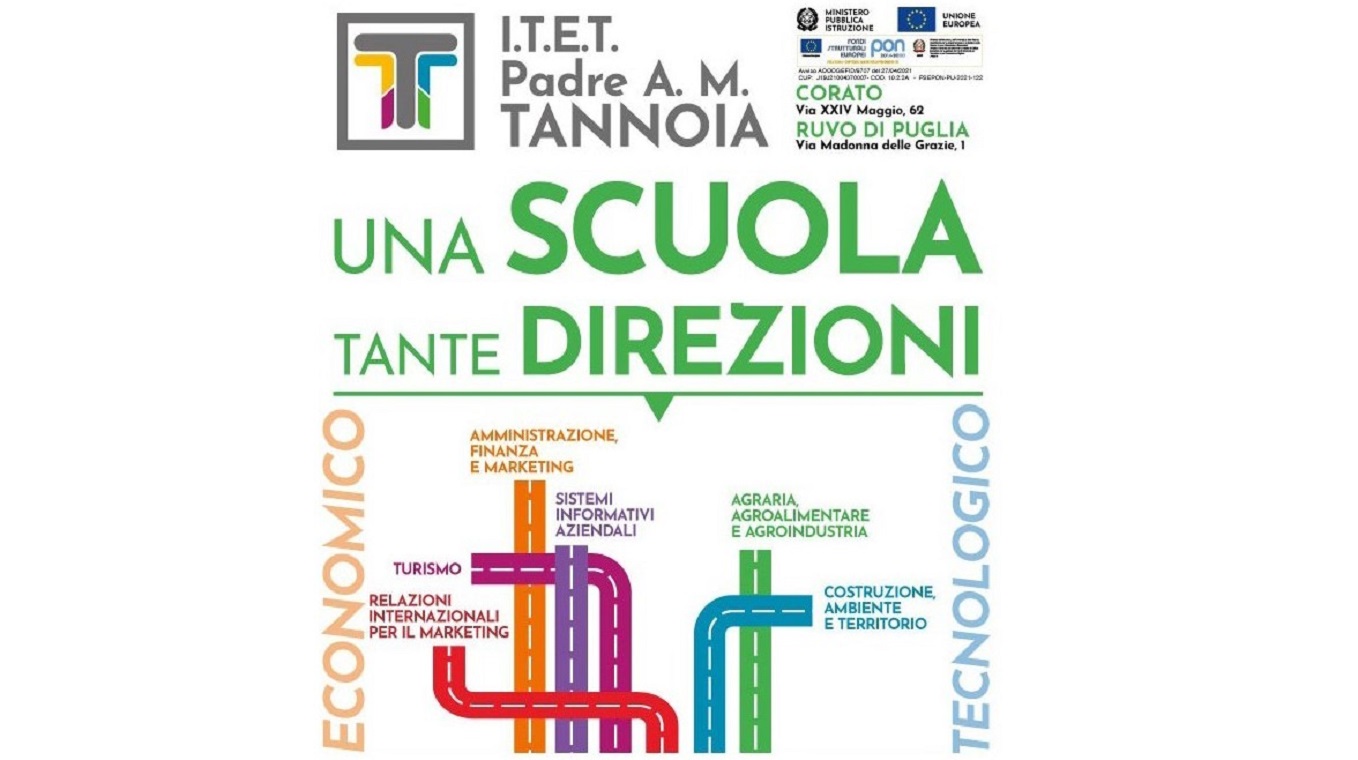 “Una scuola, tante direzioni”, l’ITET Tannoia apre le porte ai futuri iscritti