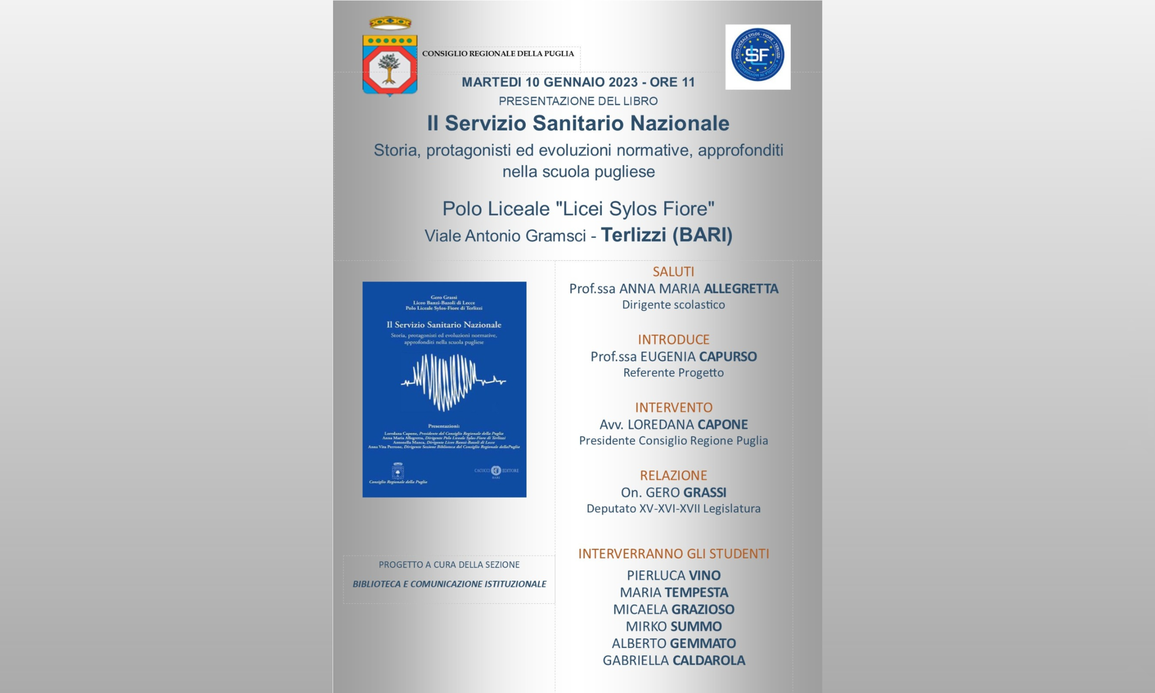 Il Servizio Sanitario Nazionale. Storia, protagonisti ed evoluzioni normative, approfonditi nella scuola pugliese