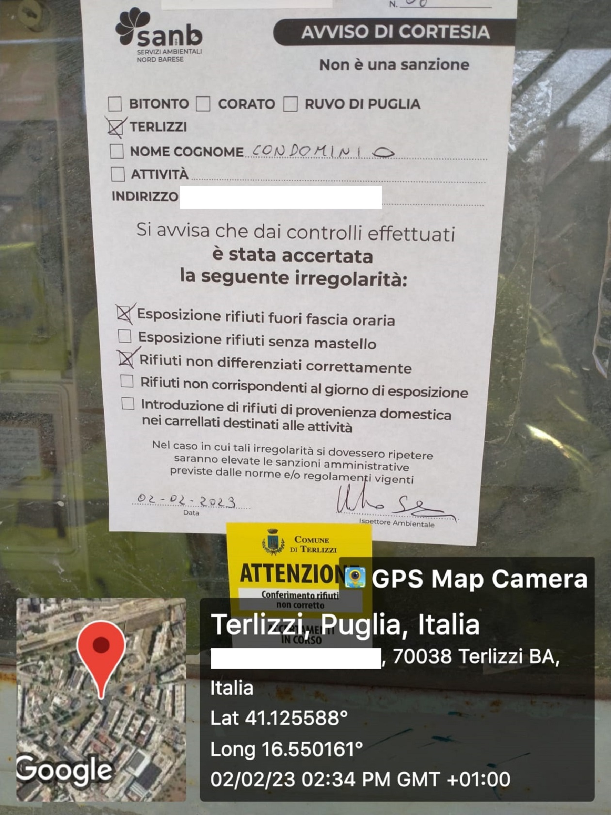 Rifiuti, controlli della Sanb sul conferito: tanti gli avvisi di cortesia emessi