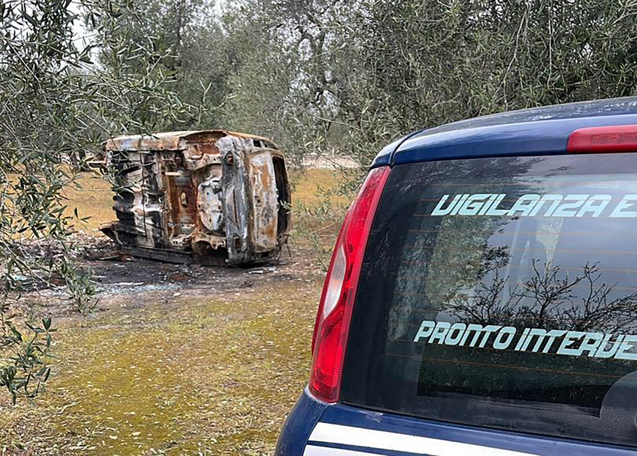 Due auto bruciate nelle campagne di Terlizzi