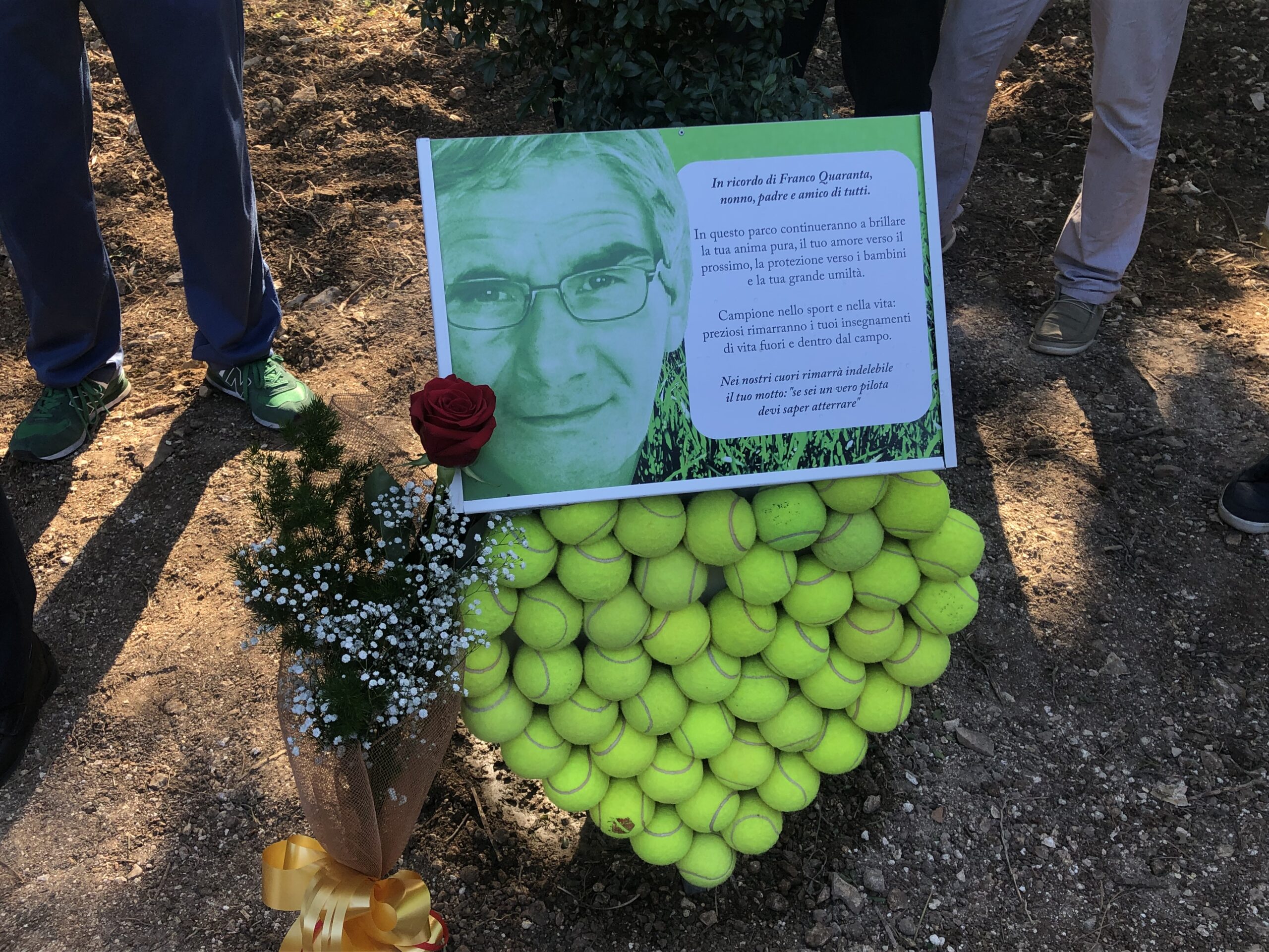 Una targa in onore di Franco Quaranta: campione nel calcio e soprattutto nella vita