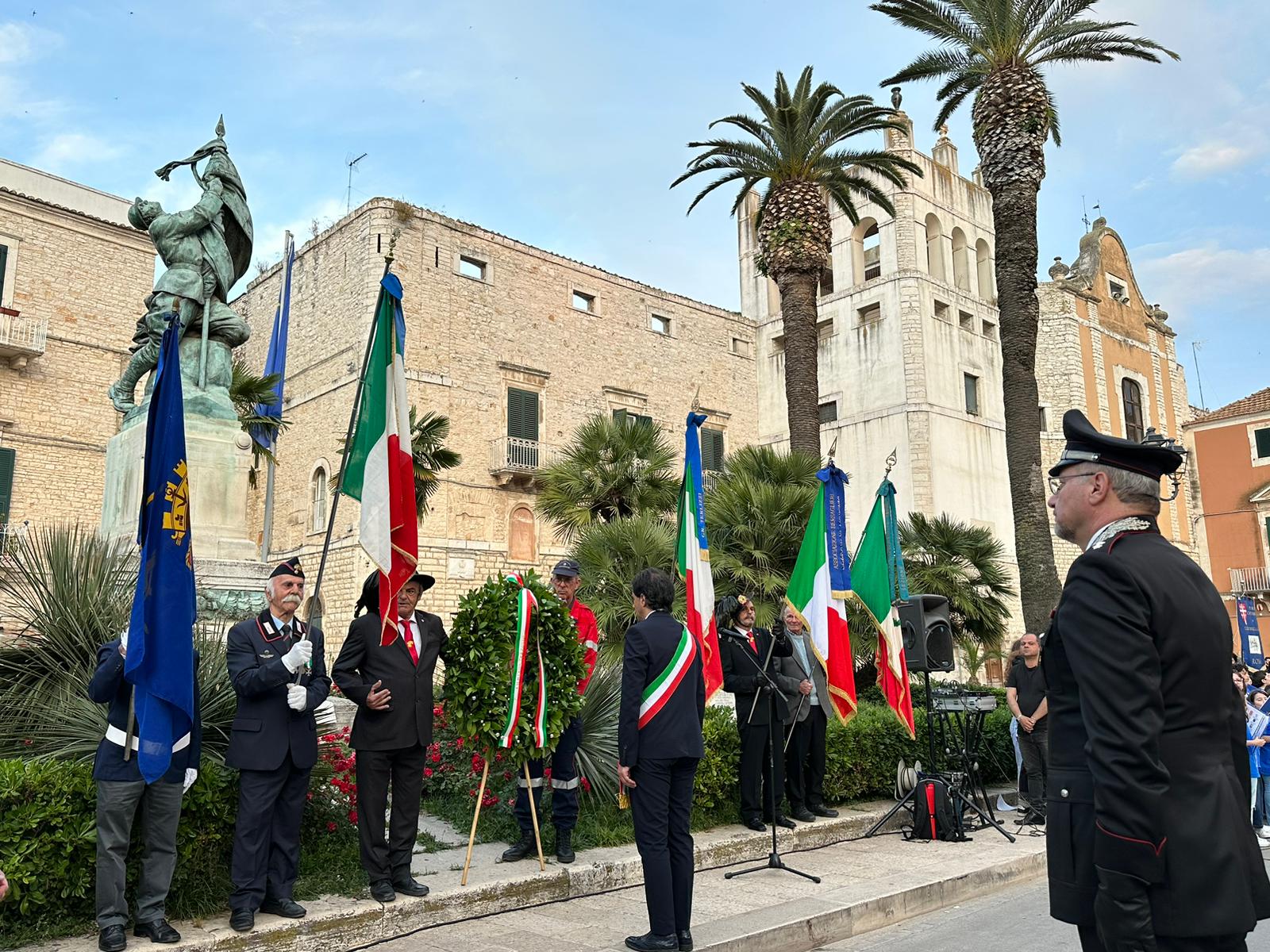 Terlizzi celebra la Festa della Repubblica. Il Sindaco De Chirico: “Libertà, Democrazia e Lavoro”
