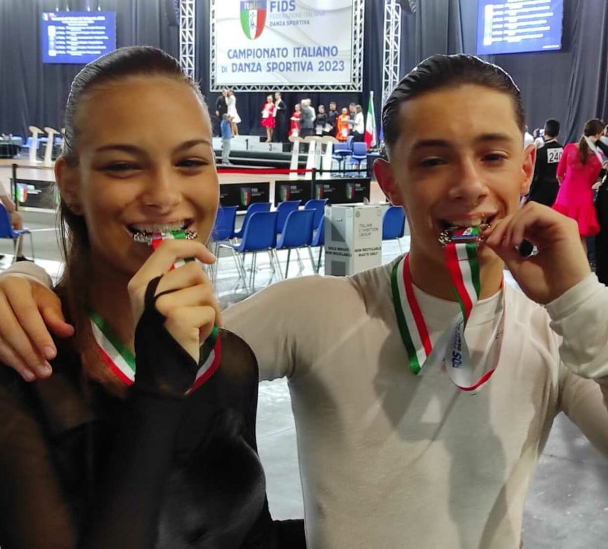 Giulia Volpe e Giuseppe De Nicolo vicecampioni italiani di danza sportiva Fids a Rimini