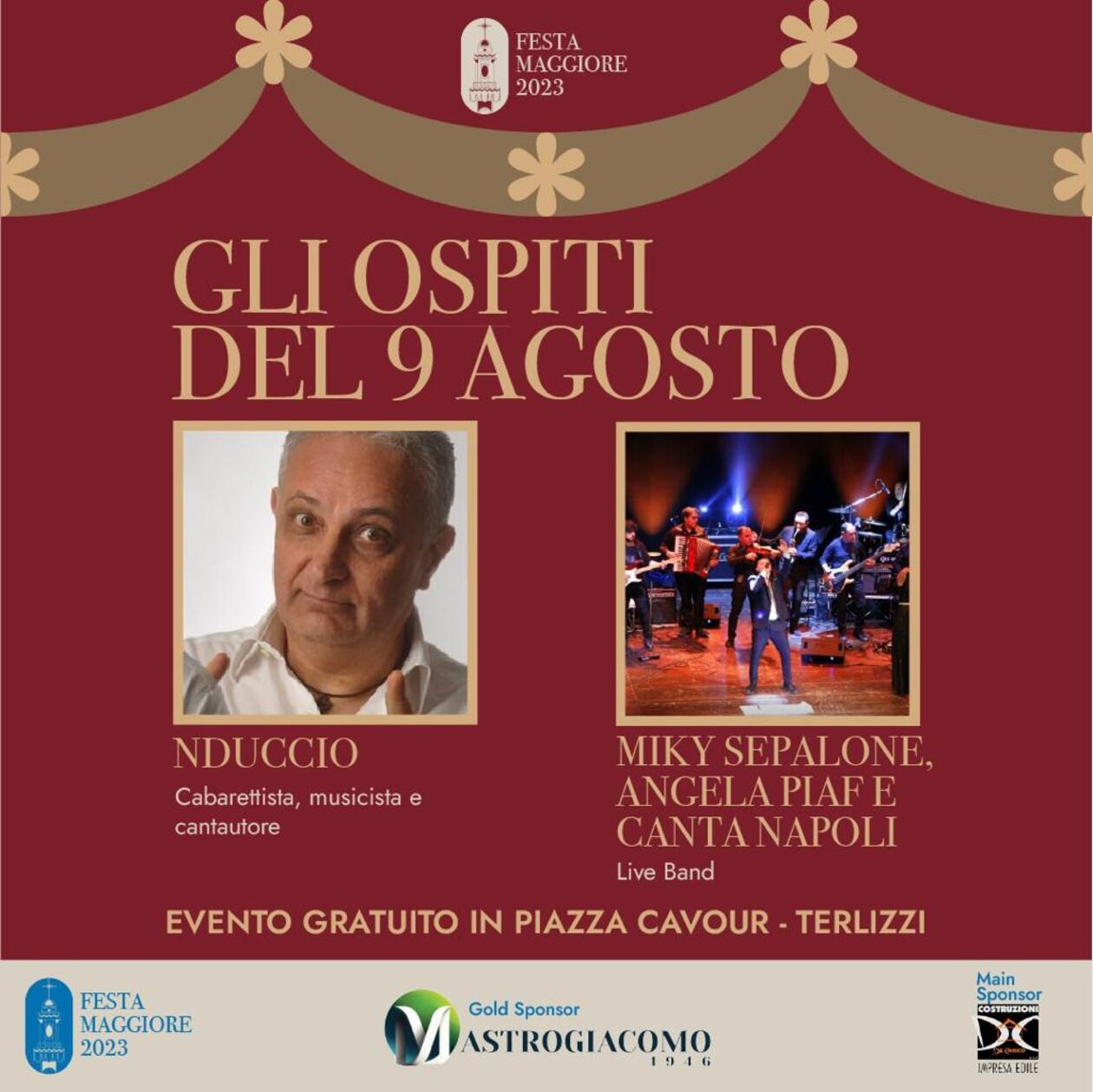 “Micky Sepalone, Angela Piaf & la Canta Napoli Band” insieme a “Nduccio” in Piazza Cavour