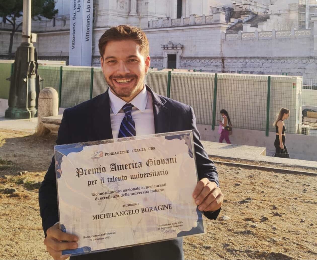 Il premio America Giovani al terlizzese Michelangelo Boragine