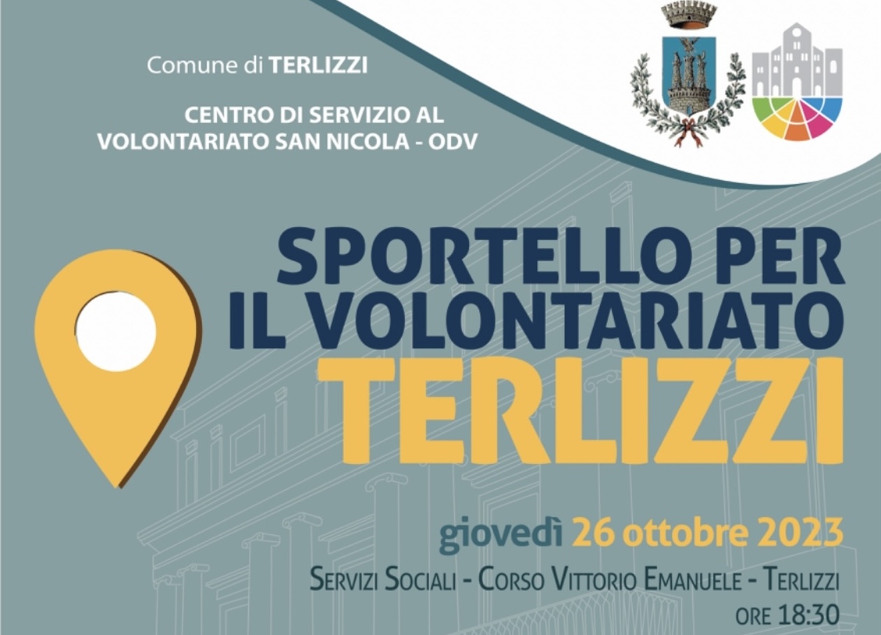 Uno sportello per il volontariato a Terlizzi: domani l’inaugurazione