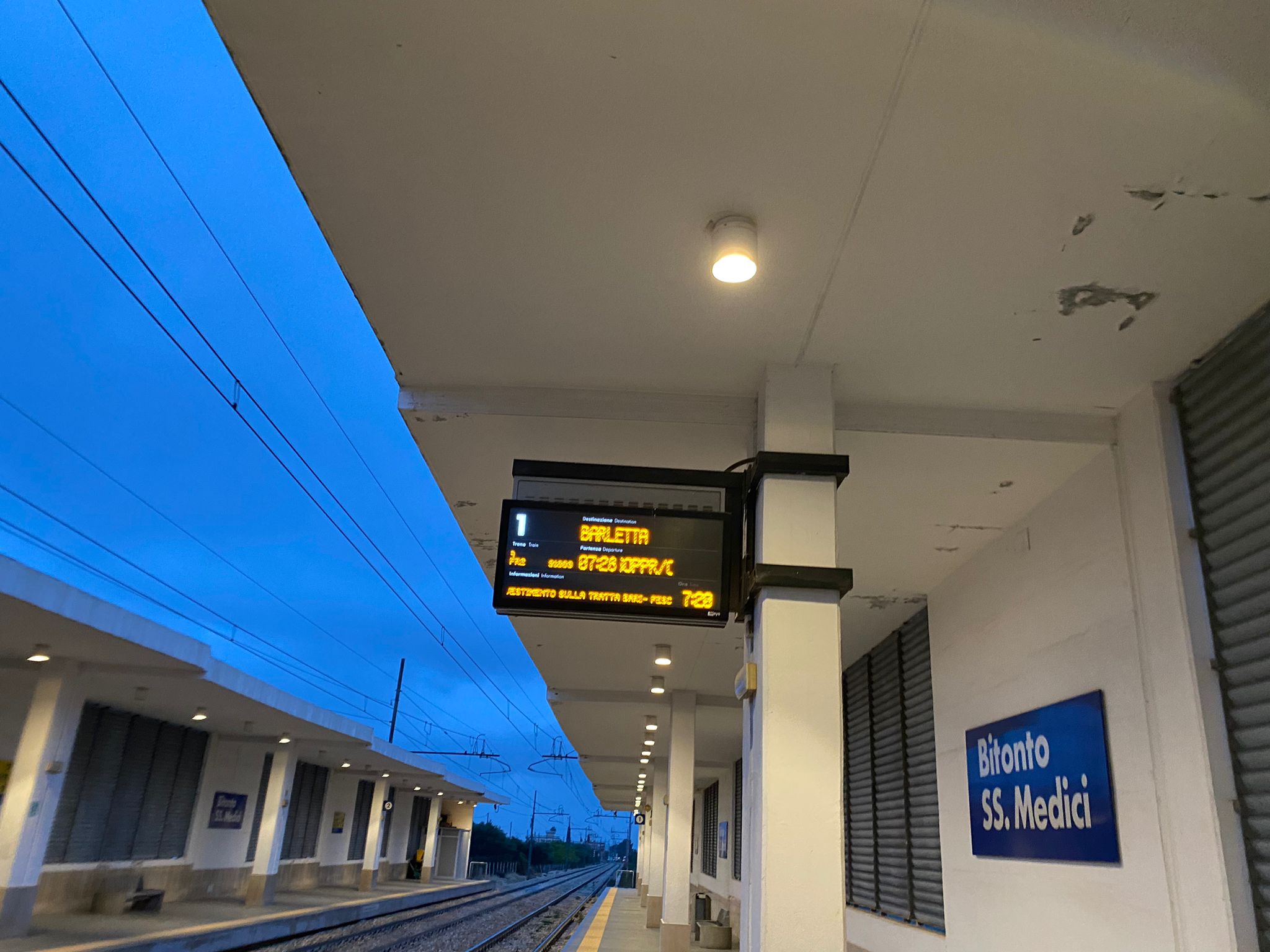Bari Nord, disagi alla circolazione ferroviaria a causa di un investimento