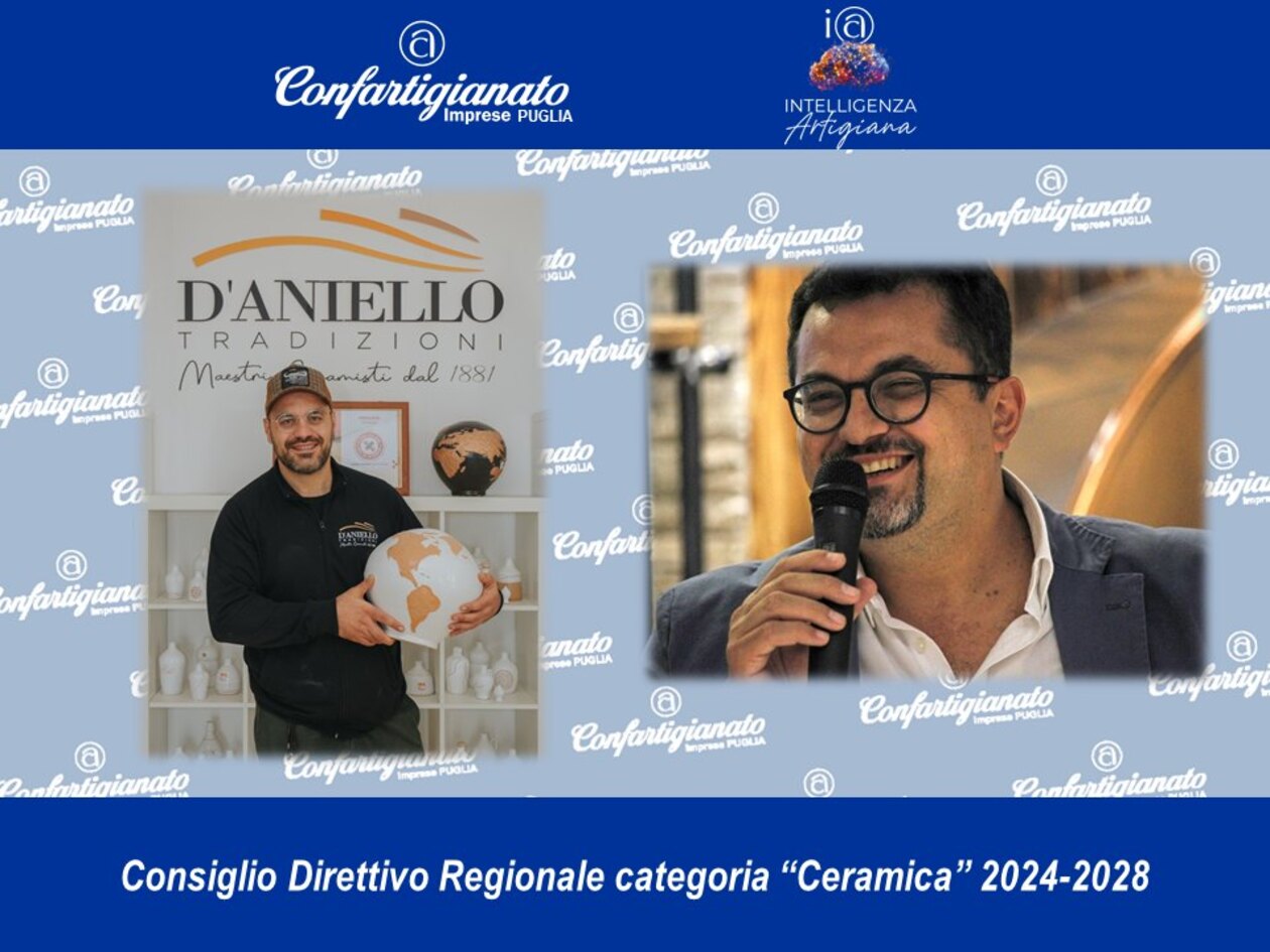 Il terlizzese Nicola D’Aniello nominato Presidente regionale dei Ceramisti Confartigianato Puglia