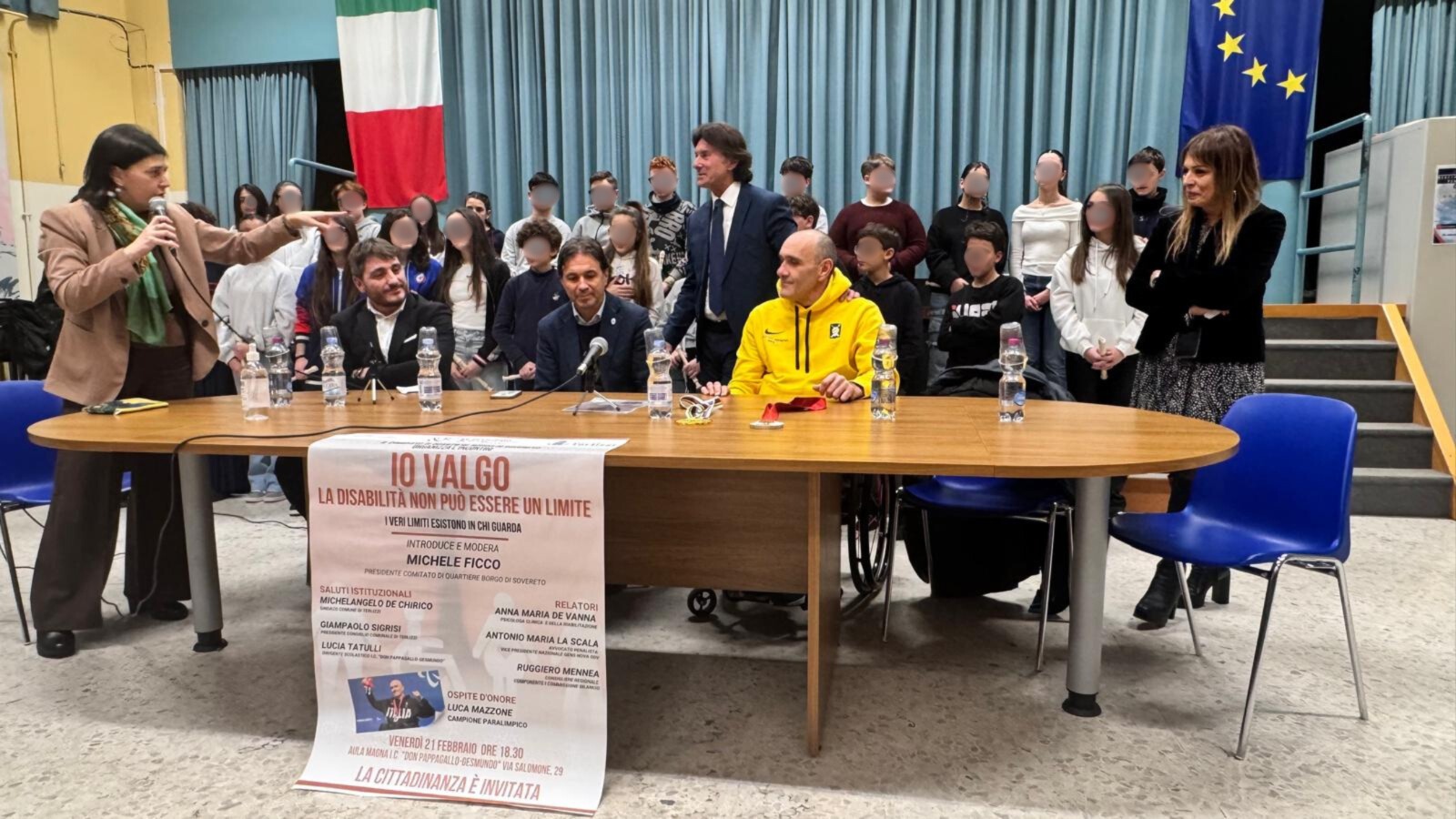 Luca Mazzone parla agli studenti: «La disabilità non può essere un limite»