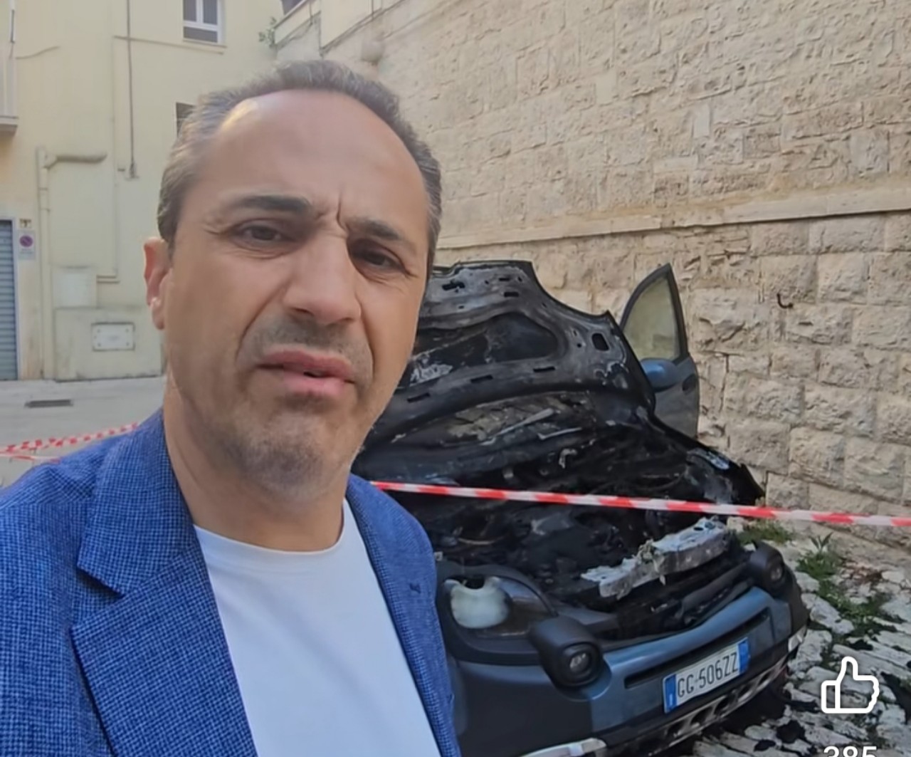 Incendiata l’auto del consigliere comunale Pietro Ruggiero
