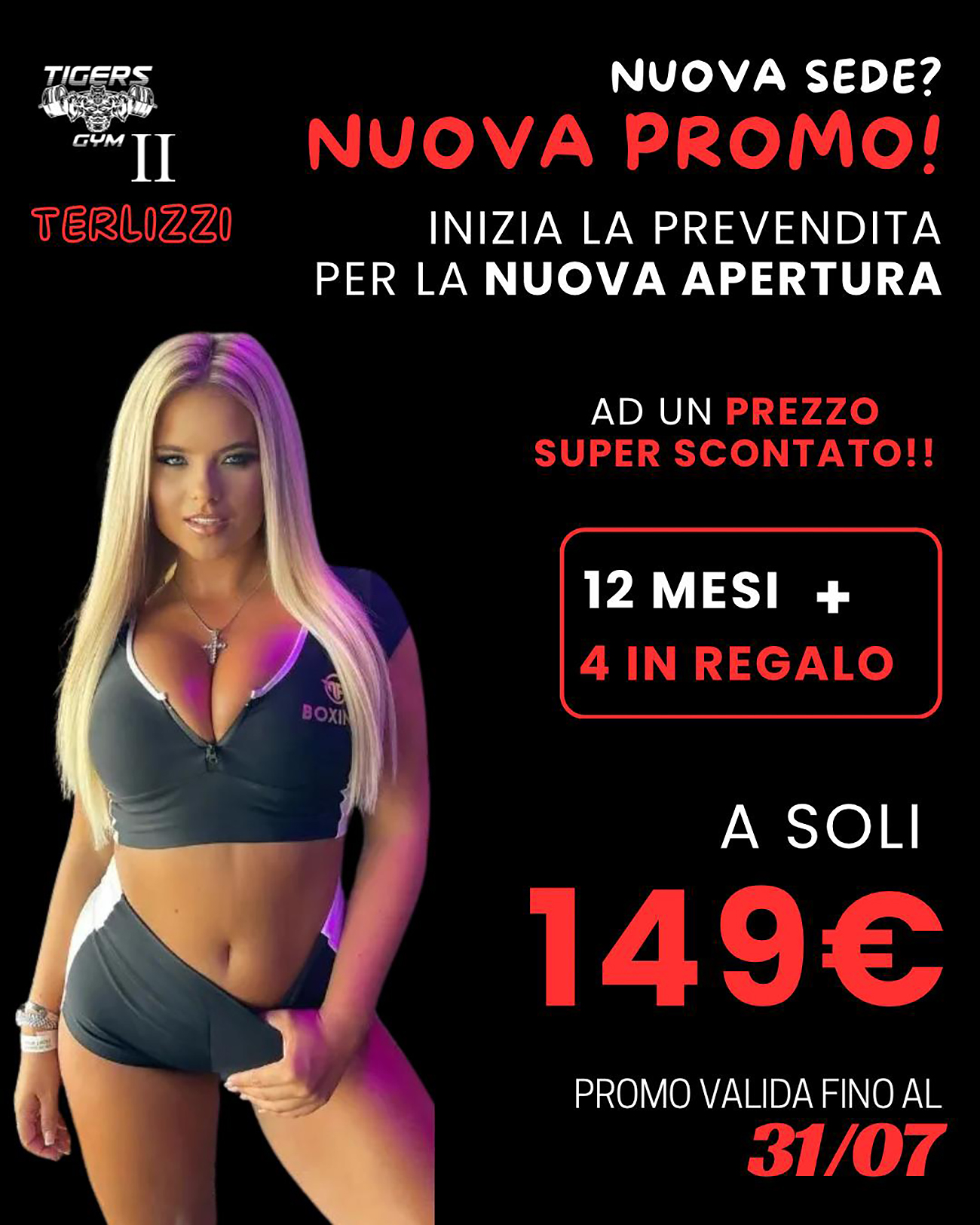 Tigers Gym apre una nuova sede a Terlizzi: inizia la prevendita con una promo esclusiva!