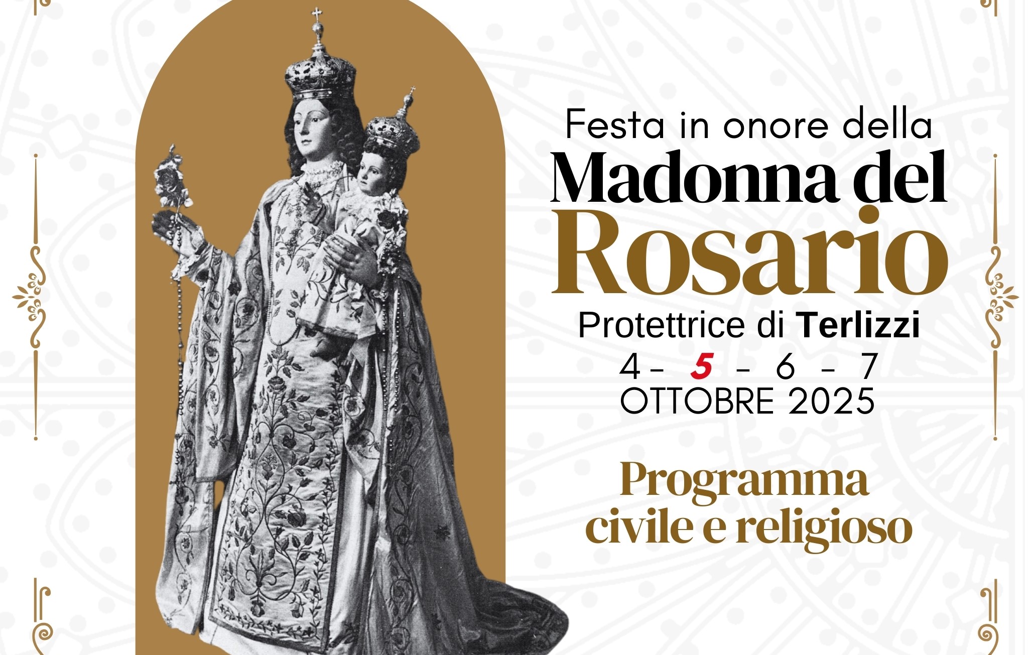 Al via il Triduo della Madonna del Rosario