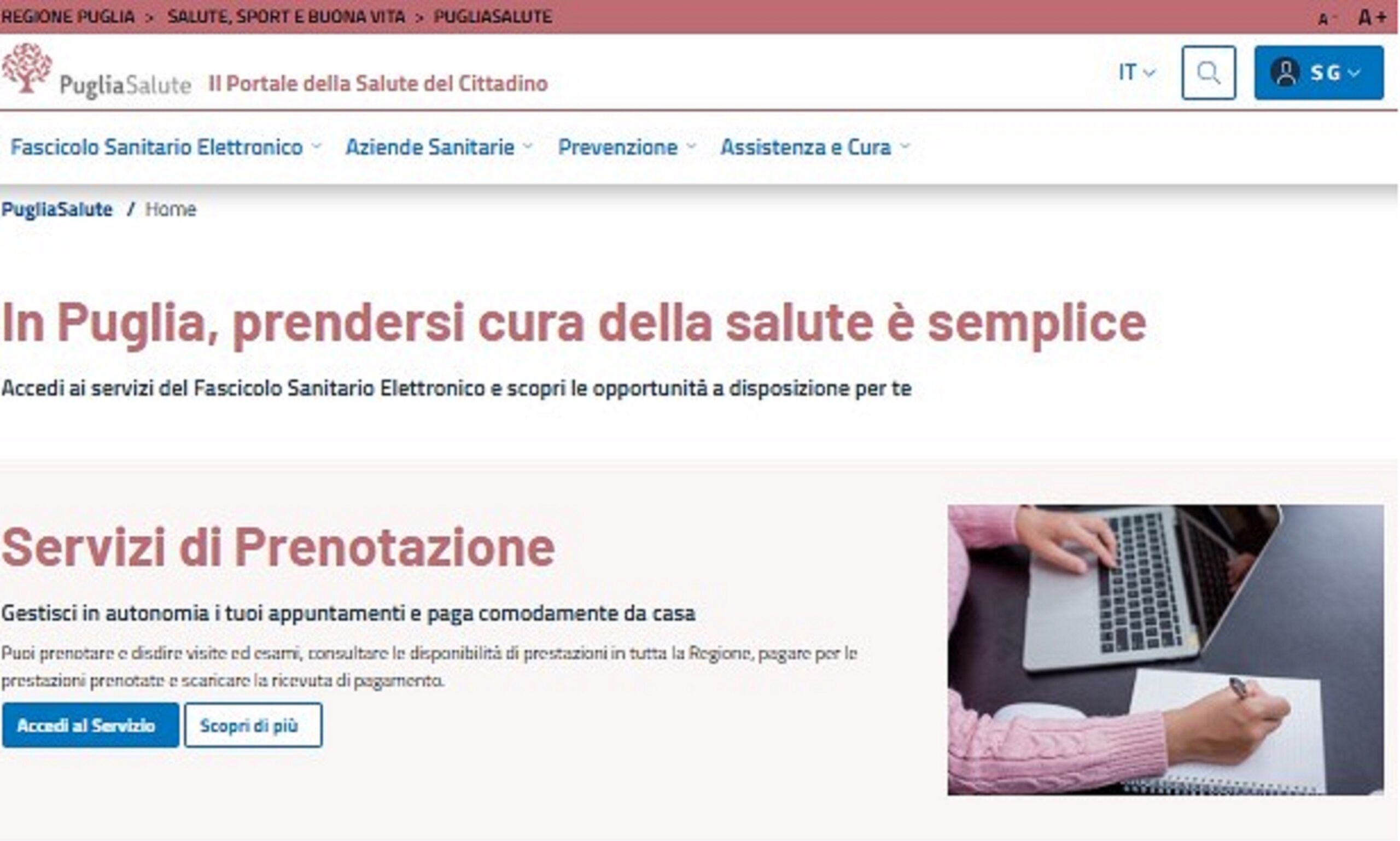 Dal 7 ottobre online il nuovo Portale della Salute della Regione Puglia