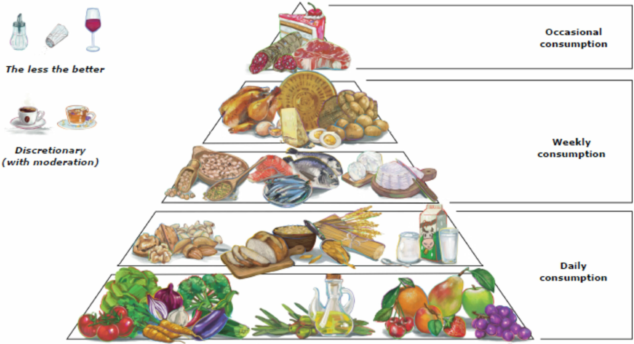 La Sinu aggiorna la piramide alimentare: «L’olio extravergine alimento da consumare ogni giorno»